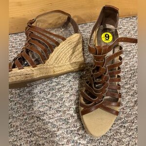 Coconuts Celeste 2 Brown Espadrille wedge size 9